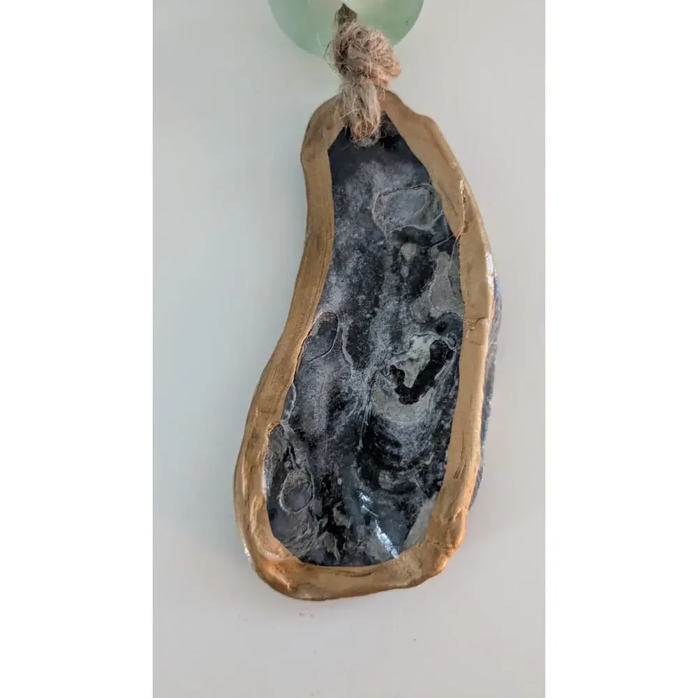Oyster Shell Welcome Beads Wall Hanging